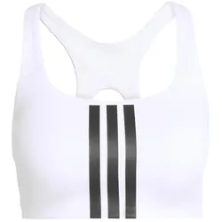 adidas Optimé Workout 3-Stripes Support Sport BH Damen - white/bl