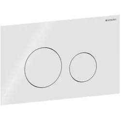 Geberit Sigma 40 Round Betätigungsplatte 115628SI1 Round, weiß, für 2-Mengen-Spülung