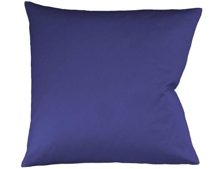 Kissenbezug FLEURESSE Colours Mako Satin, 100% Baumwolle, mit Reißverschluss , blau (royal), B:40cm L:40cm, Mako-Satin, Mako-Satin, Kissenbezüge, Kissenbezug, Mako Satin, glänzend, glatt, Premium Qualität