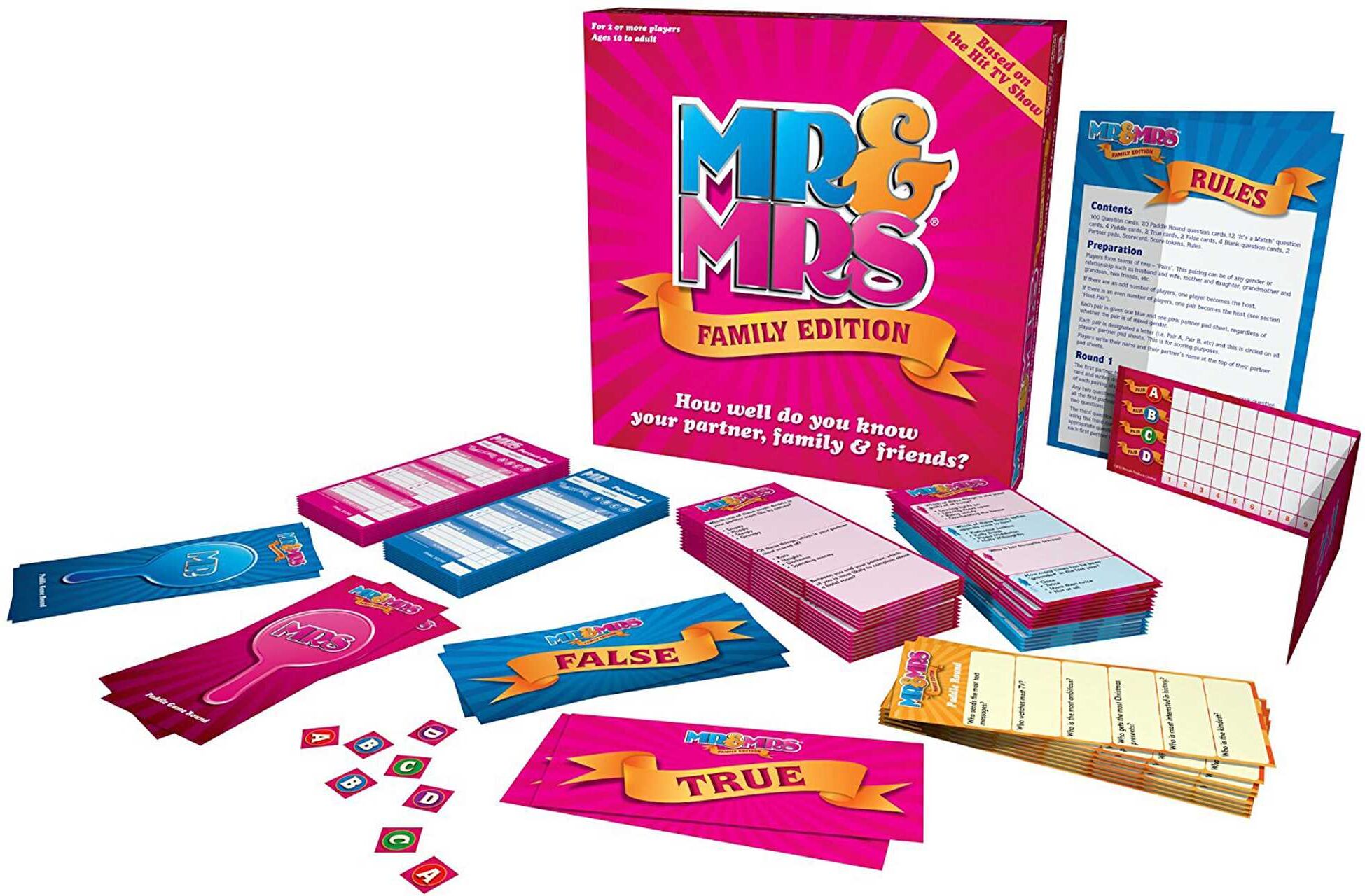 Mr ; Mrs Family Edition, Partner Question-and-Answer Game for Couples, Rascals
