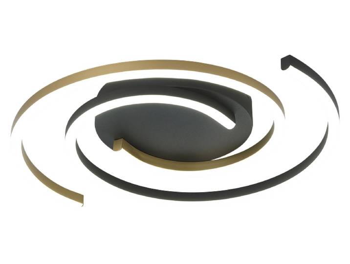 Deckenlampe LED CONETTILIA variable Intensität 48cm 24W schwarz