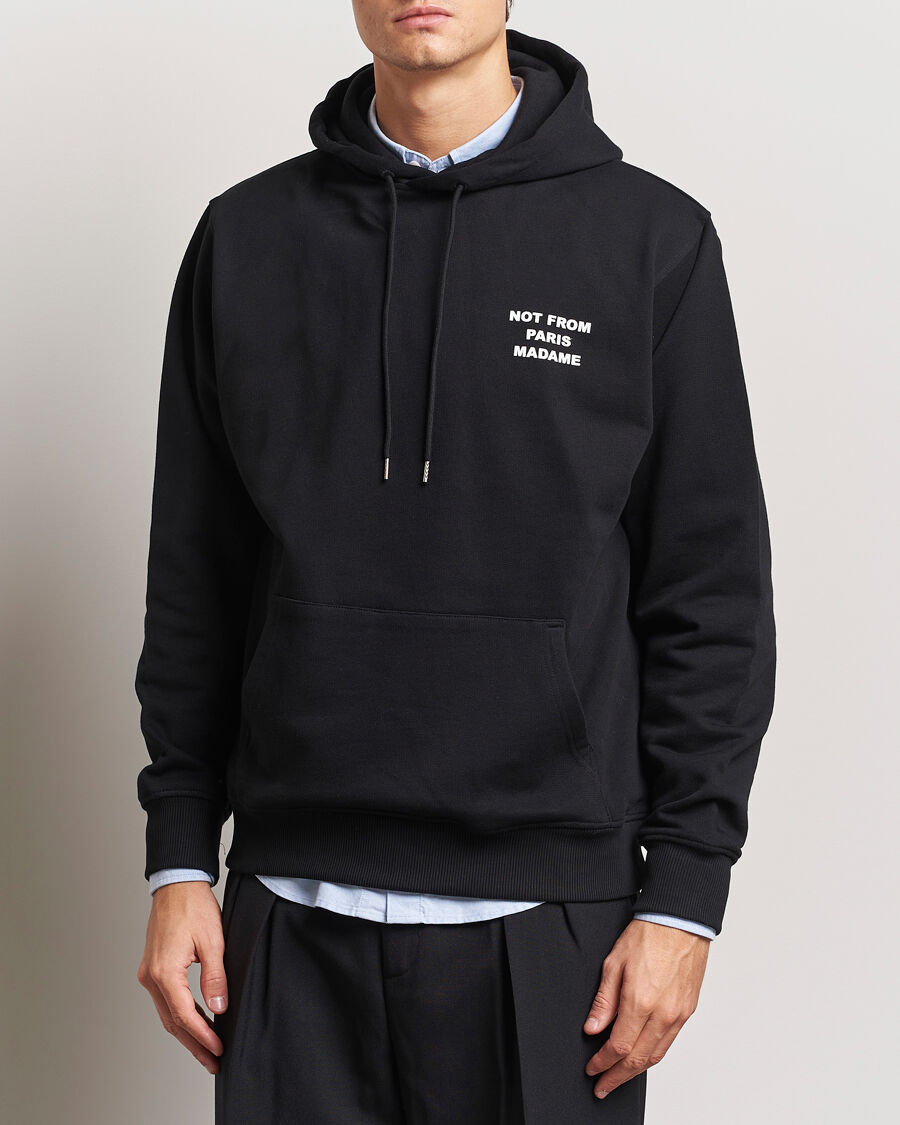 Drôle de Monsieur Slogan Hoodie Black men XL Sort