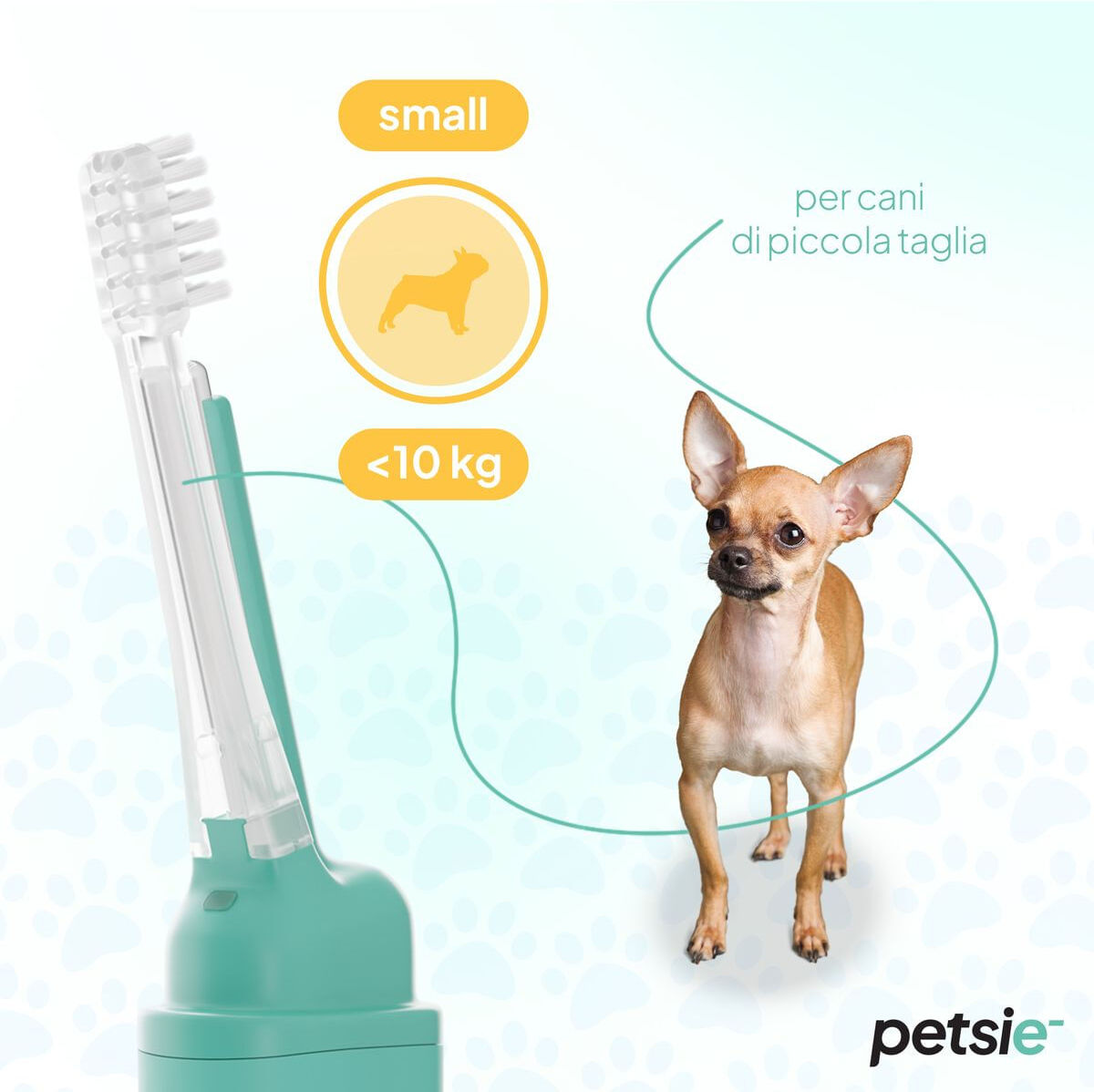 Petsie Ricambio Spazzolino Elettrico per Cane SMALL