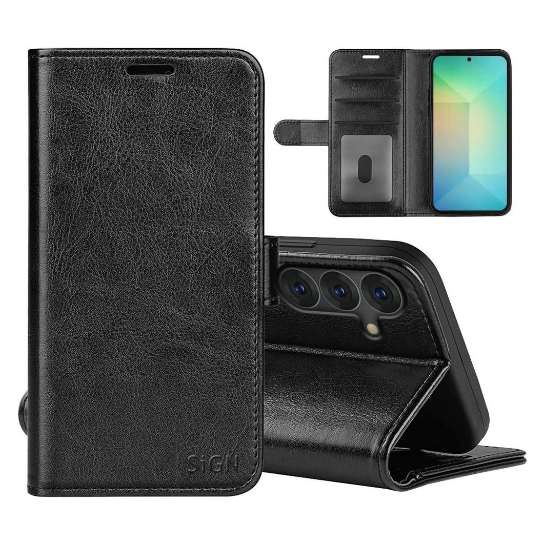 SIGN Samsung Galaxy S25 Wallet Case - Black (Samsung Galaxy S25) (SN-PFS25)