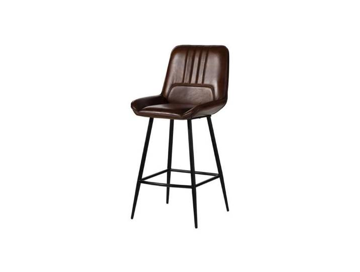 Chaise de bar bleu 1 Stück cuir véritable IRON LABEL #516 MASSIVMOEBEL24