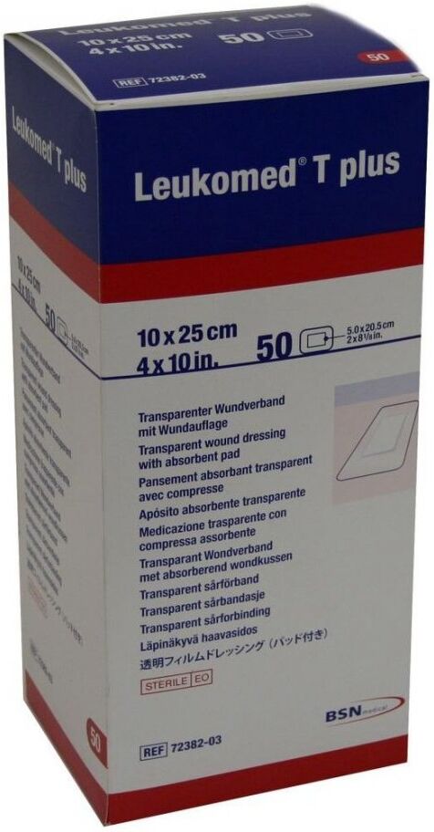 Leukomed transparent plus sterile Pflaster 10x25 cm 50stk