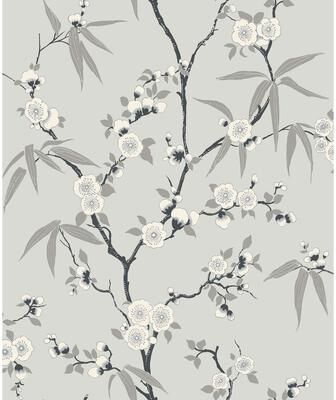 Seabrook Designs Asian Blossom Trail Nonwoven Unpasted Wallpaper