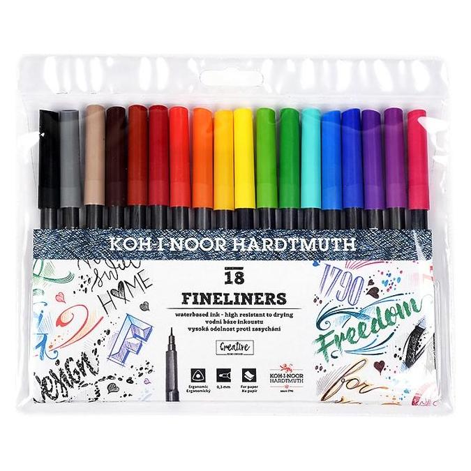 Koh-i-Noor Fineliner 18 Farben (18x) (356841)