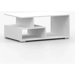 COUCHTISCH DOS I Wohnzimmer, Tisch Kaffeetisch 90 cm Weiß/Weiß