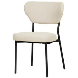 Feros Duko Stapelstuhl mit Bezug – Beige