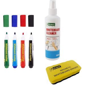D.RECT Tafelreiniger 800009, Set, Pumpspray 250ml, Tafelwischer und Boardmarker