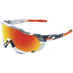 100%, Damen, Sportbrille, Brille Speetrap Soft Tact (Grau, Hiper Red), Grau