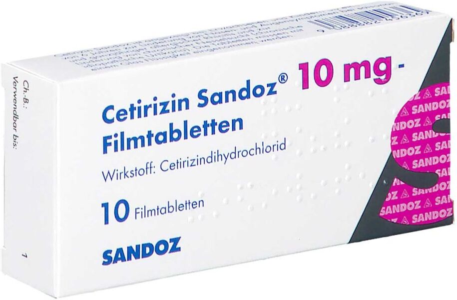 Cetirizin Sandoz 10mg Tabletten 10stk