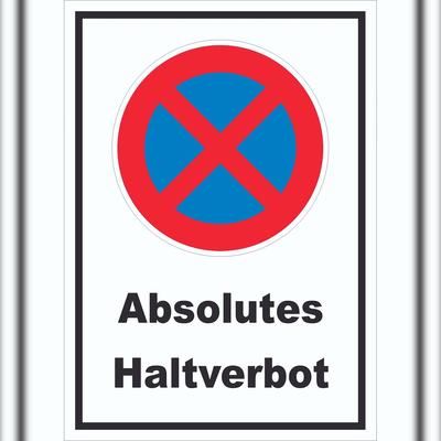 HB-Druck Absolutes Haltverbot Schild A6 (105x148mm)