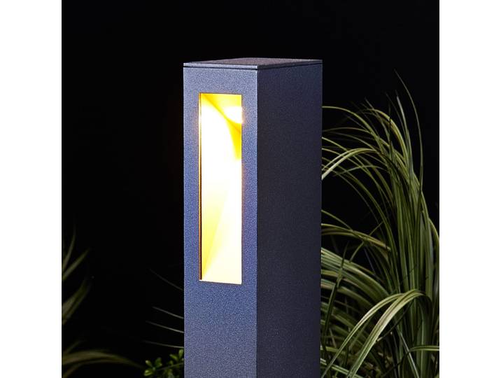 Jenke LED Lampe de Jardin Graphite - Lucande - Terrasse - Moderne - Métal - À ampoule unique