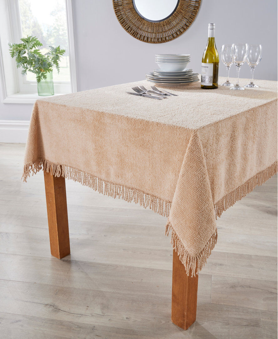 Latitude Run Lunado 100% Cotton Tablecloth Barley 90" W x 54" L
