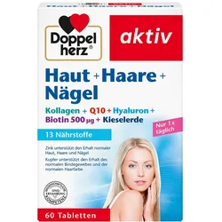 DOPPELHERZ Haut+Haare+Nägel Tabletten 60 St