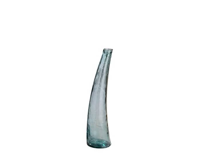 GILDE Vase Corno pétrole en Verre recyclé Fabrication européenne H 80 cm Ø 20 cm 39197