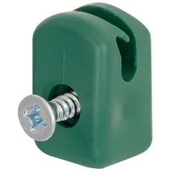 Spanndrahthalter mit Schraube, Kst., grün - grün