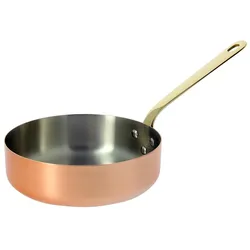 de buyer sauteuse/schmorpfanne mit messinggriff ø16cm inocuivre