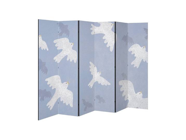 SPACEREBELS Paravent SLOWLY FLOAT (1 St), Raumteiler mit 6 Paneelen, einseitig bedruckt, 228 x 168 cm