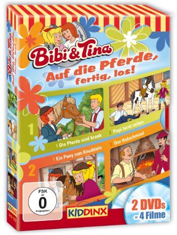 Gerhard Hahn - Bibi und Tina - Auf die Pferde, fertig, los!: Die Pferde sind krank/Papi lernt reiten/Ein Pony zum Knuddeln/Der Hufschmied [2 DVDs] - Preis vom 27.09.2026 03:53:48 h