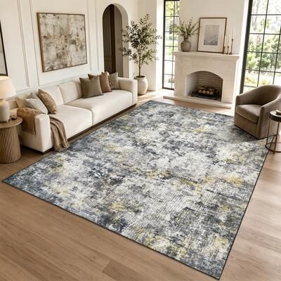 Garvee Modern Abstract Living Room Area Rug