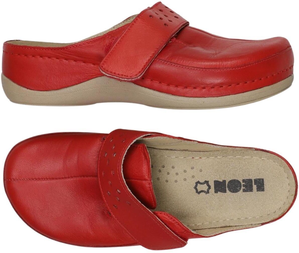 Leonard Damen Sandalen, Rot, Gr. EU 38, Leder - Second Hand