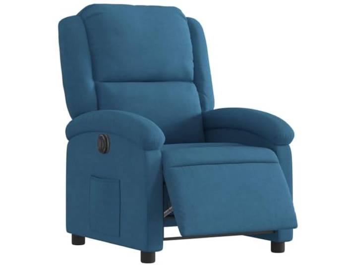 vidaXL Relaxsessel Elektrisch Blau Samt