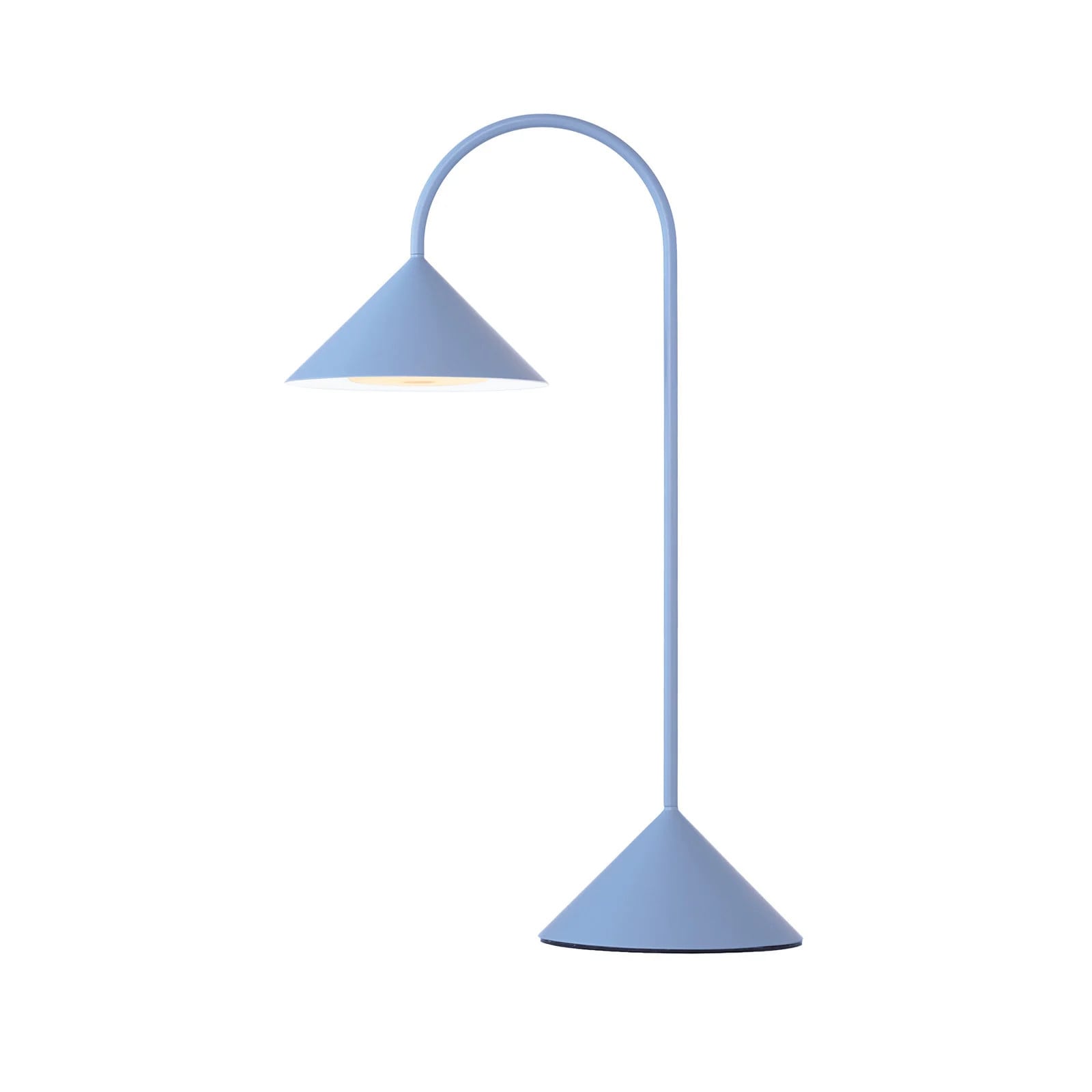 FRANDSEN Grasp LED-batterij-tafellamp, lichtblauw, Hoogte: 47 cm