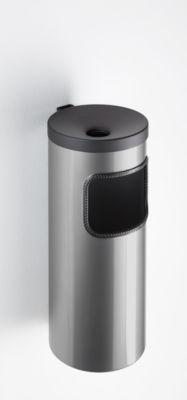 Kombi-Ascher, Abfall-Volumen von 5,6 l, flammenhemmend, Kippvorrichtung, inkl. Montagematerial, Ø 180 x H 400 mm, Edelstahl