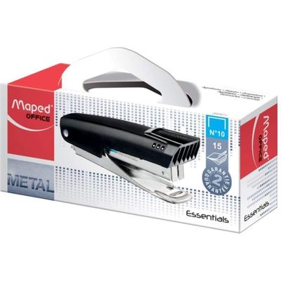 Maped Heftgerät Essentials Mini E3523, Kapazität 15 Blätter, schwarz