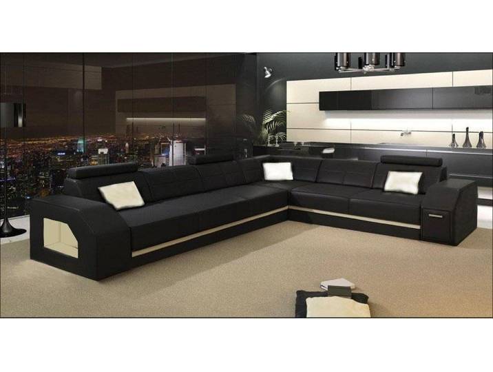 JVmoebel Ecksofa Leder Wohnlandschaft mit hochwertiger Verarbeitung und Kissen, Made in Europa