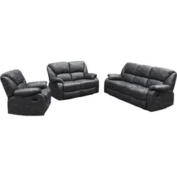 Happy Home 3tlg. Sofa-Set - Grau