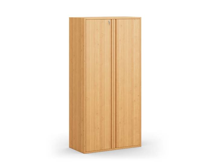 Naturwohnen Regal breit mit Tür & Schloss aus Massivholz Erle Maße: H160xB80xT40cm Laura veredelt mit bioola® 100% Bio & Vegan