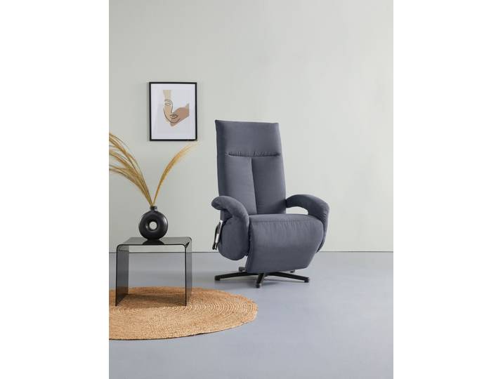 TV-Sessel SIT & MORE Tycoon , grau, B:74cm H:117cm T:85cm, 100% Polyester, Sessel, TV-Sessel, wahlweise manuell, mit zwei Motoren oder mit Akku oder mit 2 Motoren