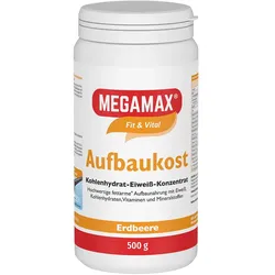 MEGAMAX Aufbaukost Erdbeere Pulver 500 g Pulver