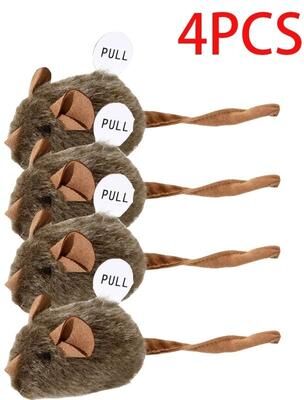 Uplifted Finds Pounce Ready Squeaky Mouse Plush 4 Pcs