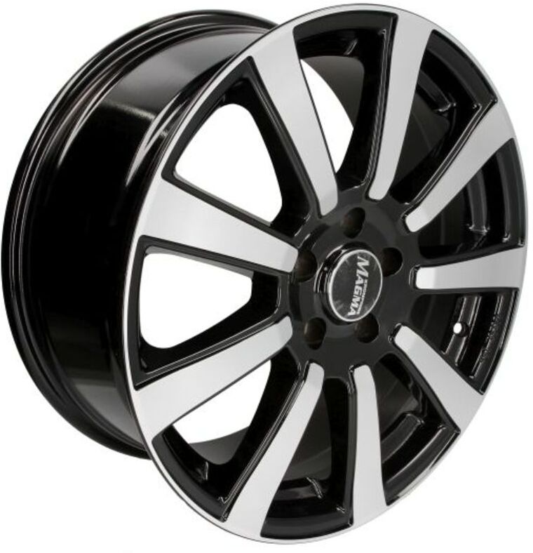 Alufelge 18 zoll MAGMA Interio 5x112 8J ET50, Farbe Schwarze Lava Poliert