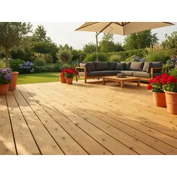 Europäische Lärche Terrassendielen, 45x143 mm, KD, glatt/glatt
