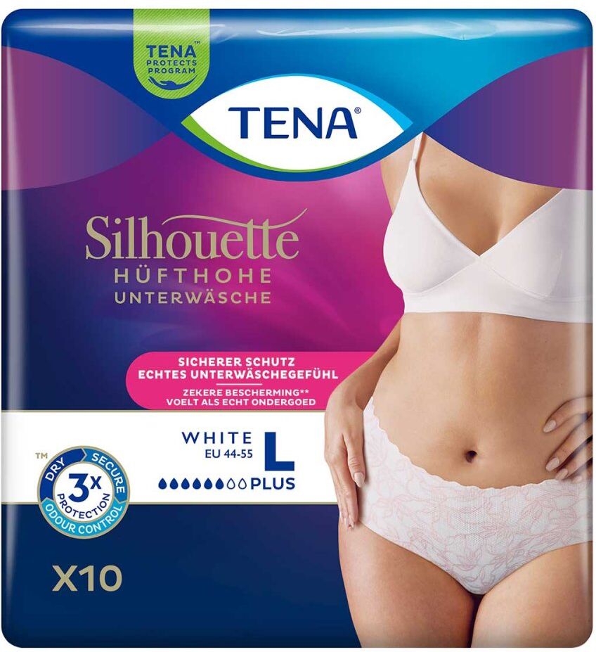 Tena Silhouette Plus L White Inkontinenz Pants