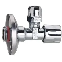 Eckventil poliert verchromt (selbstdichtend) 1/2" x 10 mm