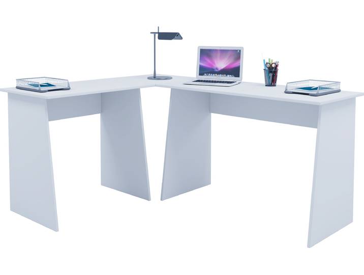VCM bureau d'angle \ Masola\ bureau\, table d'ordinateur\, couleur blanc