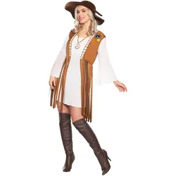 Underwraps Boho Hippie Dress Kostüm - 70er Faschingskostüm (M)