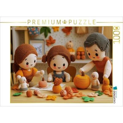 CALVENDO Puzzle Kürbisschnitzen im Herbstlicht | 1000 Teile Lege-Größe 64x48cm Foto-Puzzle für glückliche Stunden