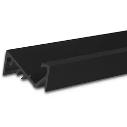 ISOLED LED Möbel-Aufbauprofil FURNIT6 S, geneigt 42°, Aluminium, 200cm, Schwarz RAL 9005 ISO-114815