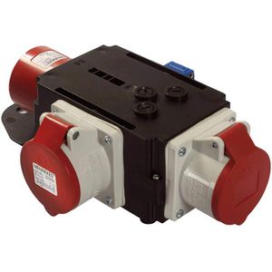 as-Schwabe CEE-Stromverteiler Mixo Ruhr, mobil, für außen, 1x Schutzkontakt 230V & 2x CEE 400V / 16A