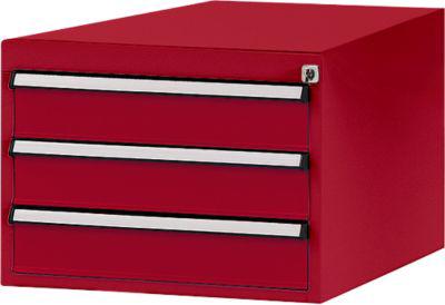 Manuflex Schubladen-Unterbauten, für Werkbank Profi Tiefe 700 mm, rubinrot