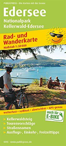 Edersee, Nationalpark Kellerwald-Edersee: Rad- und Wanderkarte mit Ausflugszielen, Einkehr- & Freizeittipps, wetterfest, reissfest, abwischbar, GPS-genau. 1:50000 (Rad- und Wanderkarte / RuWK) - Preis vom 19.10.2026 19:33:35 h