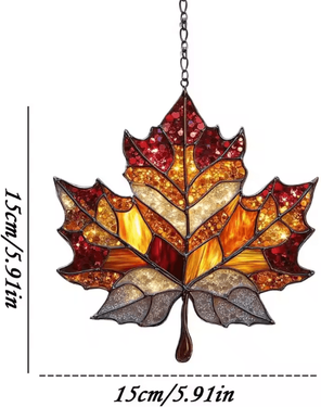 Uplift Curations Acrylic Maple Leaf Suncatcher Thanksgiving Autumn Window & Door Hanging Decor c